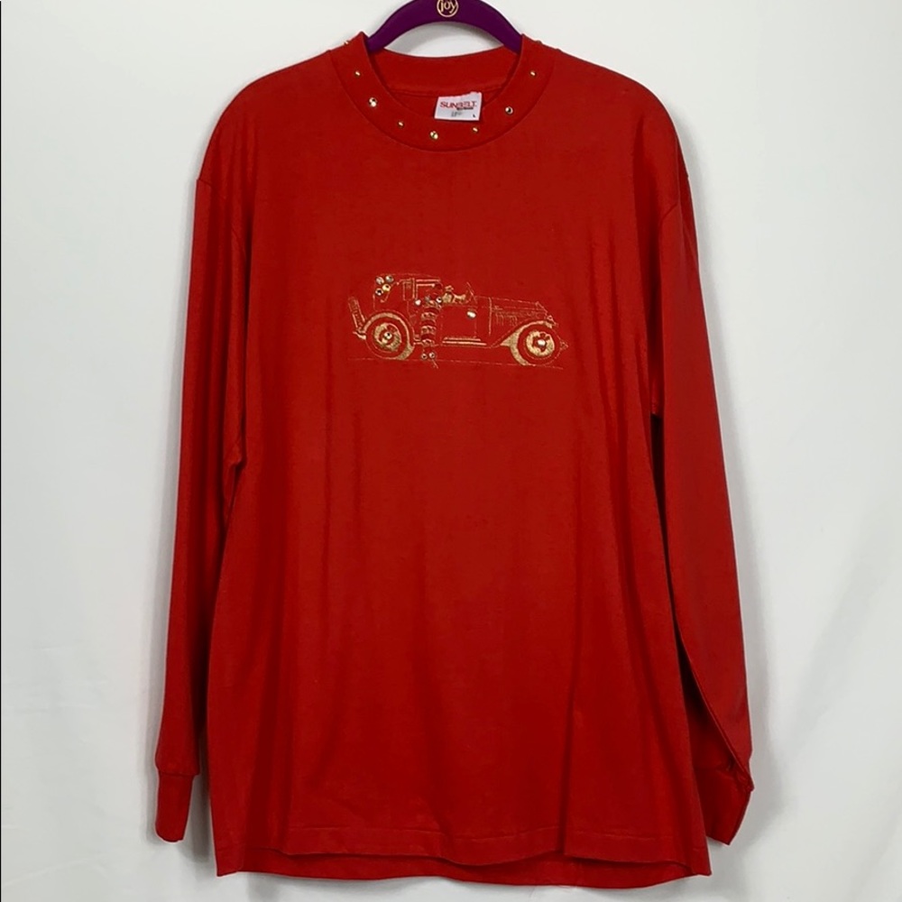 Sunbelt sportswear red long sleeved tee shirt Lg.
